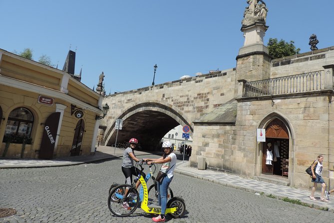 Prague Panoramic Views e-bike and e-Scooter guided Tour - Starting in Mala Strana with a proper practice ride