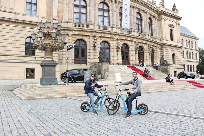 Prague Panoramic Views e-bike and e-Scooter guided Tour - Old Town Square gives the ride a strong finish
