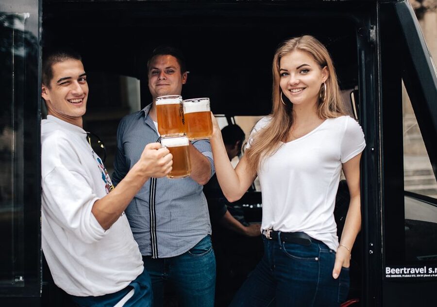 Prague: Party Beer Bus - Staropramen Brewery and the dance show