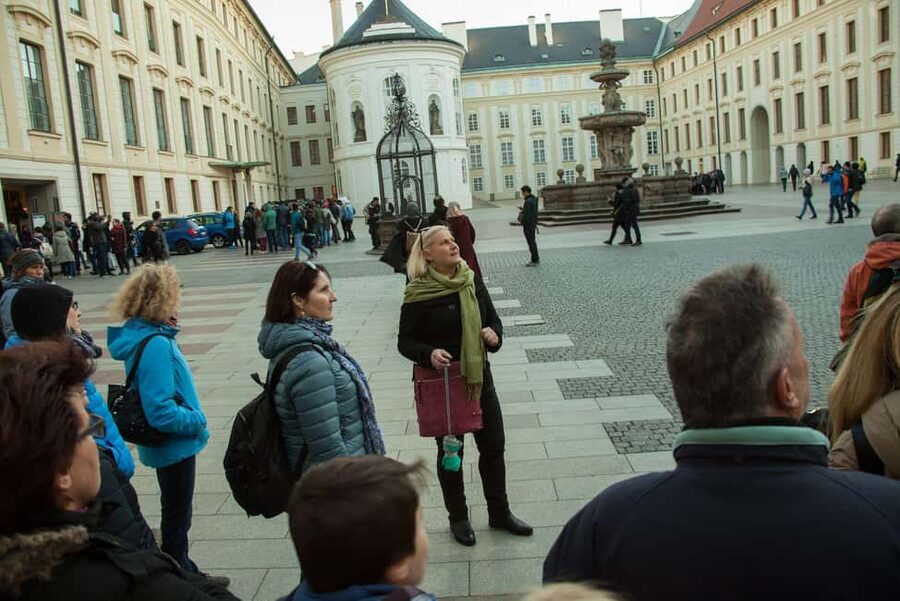 Prague: Prague Castle & Charles Bridge – guided tour in German - The tram ride saves energy for the castle grounds