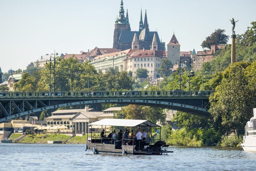 Prague: Private Cycle Boat River Tour with Beer or Prosecco - Beer, prosecco, music, and the group mood