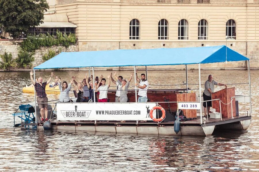 Prague: Private Cycle Boat River Tour with Beer or Prosecco - Value at $58 for up to 12 people