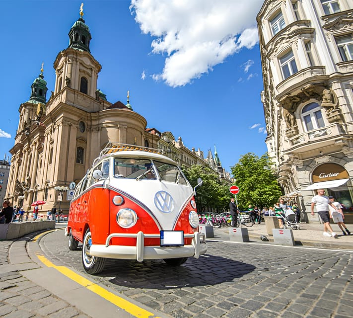 Prague: Private Sightseeing Tour in original VW Samba bus - Photo stops with the Samba as your backdrop