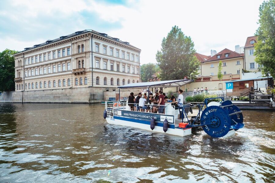 Prague: Swimming Beer Bike on A Cycle Boat - Who Will Enjoy This Most?