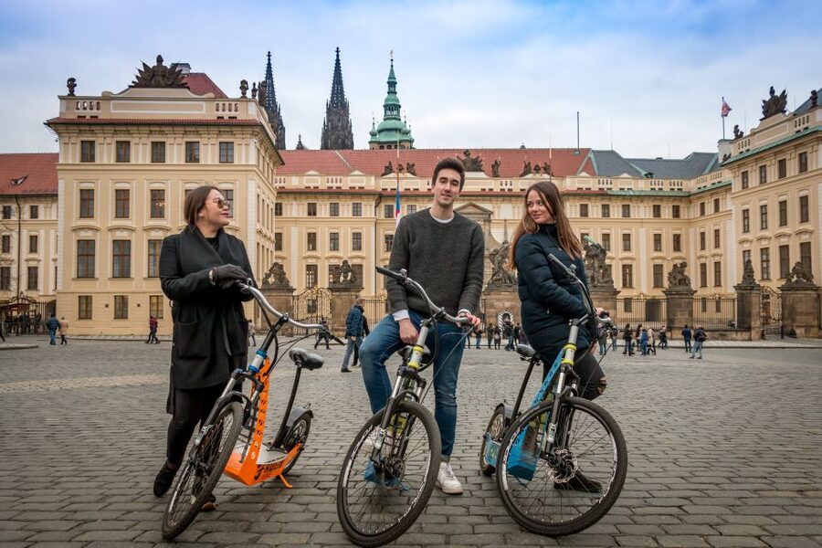 Prague: Tour by Electric Scooter or Cruiser eBike - Rudolfinum and Old Town Square
