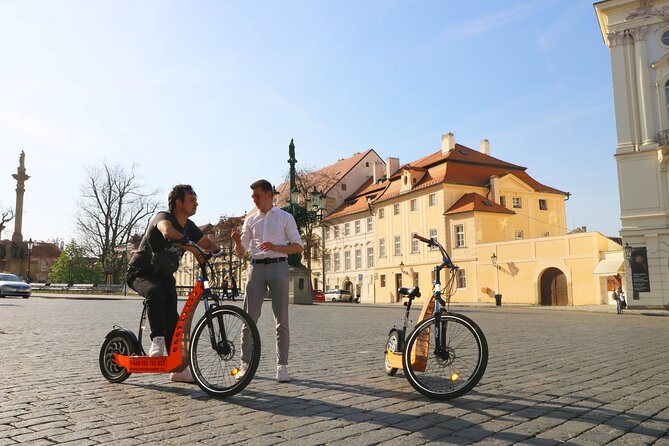 Prague Trike & e-Scooter Tour: Castle Viewpoints & Charles Bridge - Letna Park and the Metronome