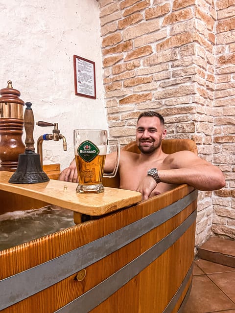 Prague: Ungelt Bernard Beer Spa with Beer & Optional Massage - Key points to know before booking