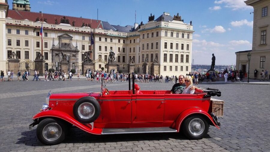 Prague: Vintage Car Ride and Walking Tour - Wenceslas Square and the New Town view