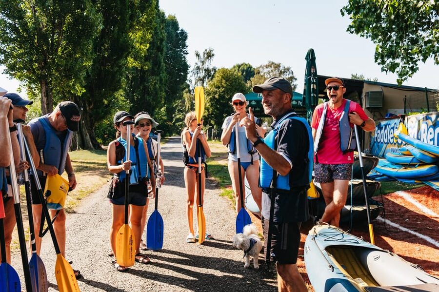 Prague: Vltava River Guided Canoeing Tour - Passing the Dancing House and National Theatre