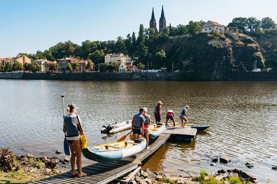 Prague: Vltava River Guided Canoeing Tour - Beneath the bridges and away from the crowds