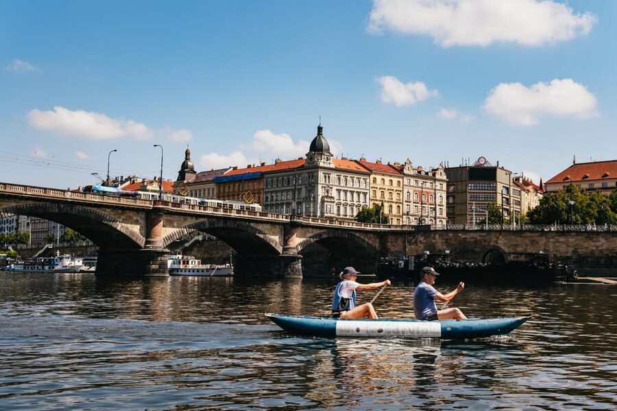 Prague: Vltava River Guided Canoeing Tour - Swimming, jumping, and time on the water