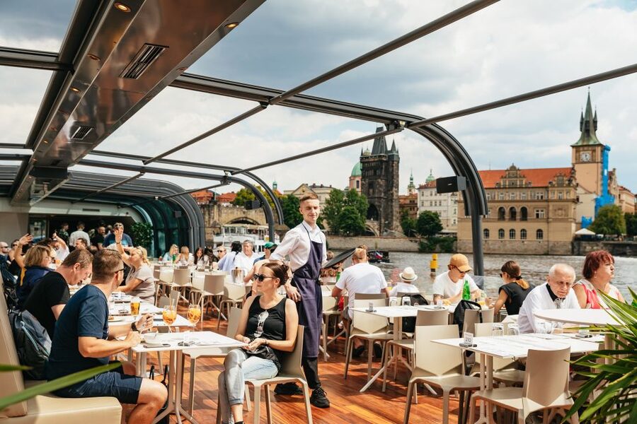 Prague: Vltava River Lunch Cruise in an Open-Top Glass Boat - Boarding at Pier 3A