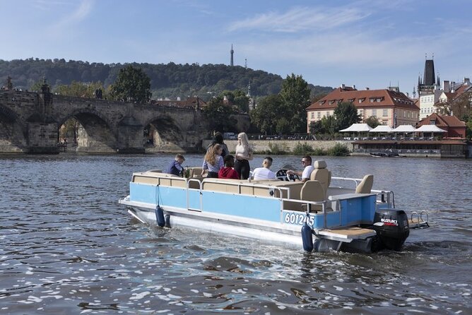 Private Boat Cruise With Unlimited Beer - Looking up at Prague Castle from the river