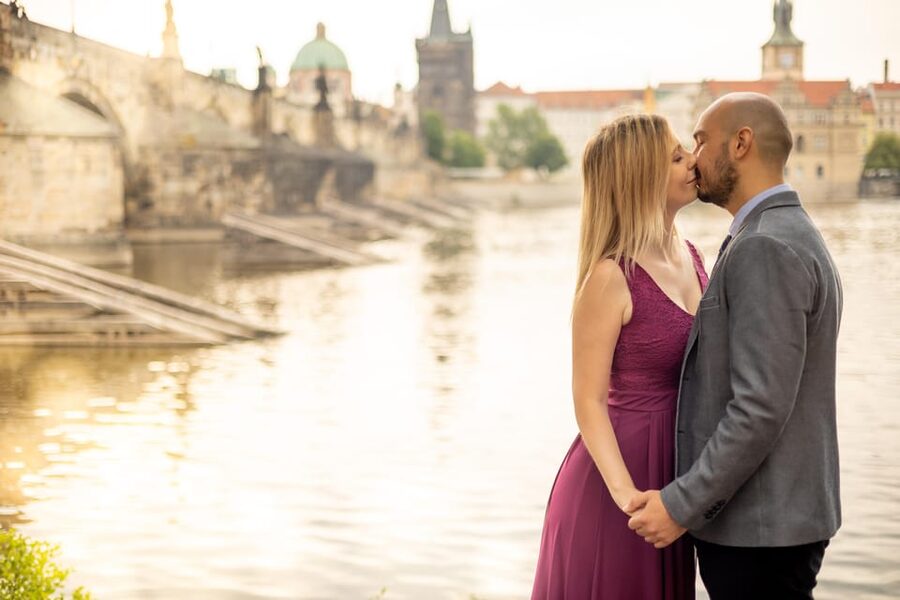 Private Prague Sunrise Photoshoot + Walking Tour - Walking from Old Town Square into the city