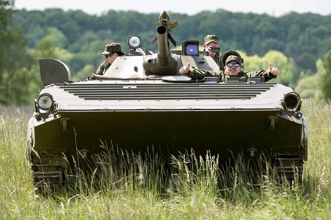 Ride in a BMP tank and military garage tour Prague - Who will enjoy this most?
