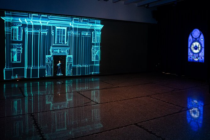 Spiritual Prague: An Exhibition - Blue Flower inside Prague’s historic Hybernia Theatre