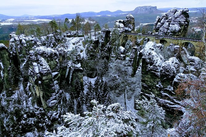 Terezin & Bohemian Switzerland from Prague: Bastei, Narnia & Café - Winter alternative: Dresden from November through January